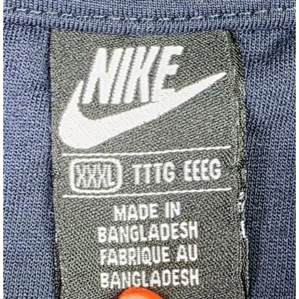 Nike Sportswear Club Fleece Hoodie Full Zip Navy Blue Swoosh Men's Size XXXL - Picture 5 of 5